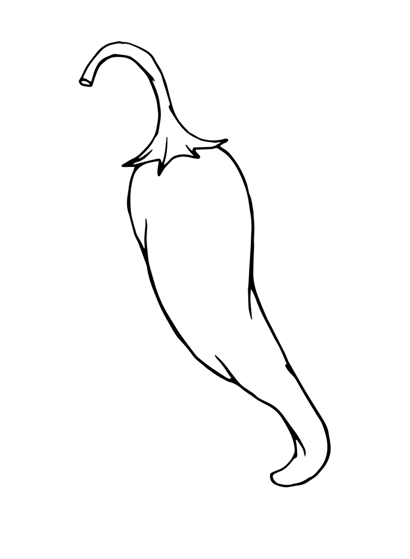 Kolorowanka Narysuj Papryka prosty