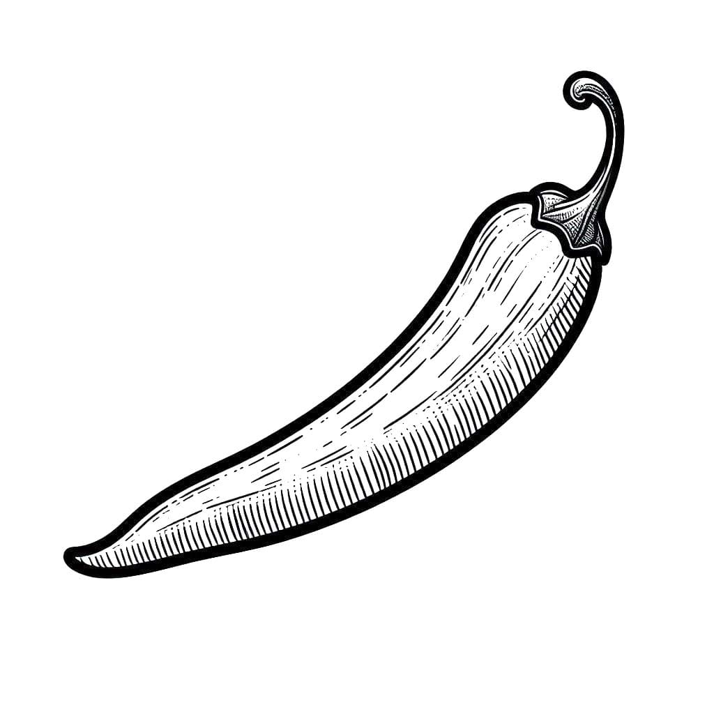 Kolorowanka Narysuj Papryka wydruku