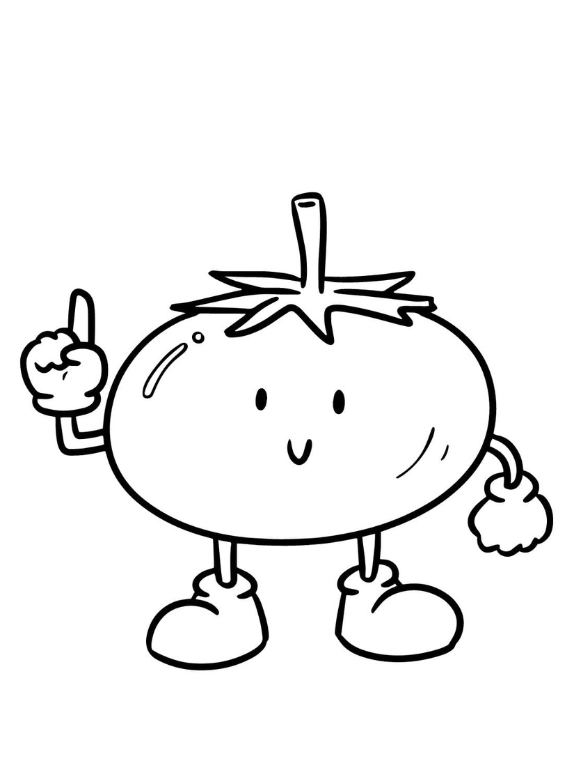 Kolorowanka Narysuj Pomidory bezpłatna podstawowy do druku