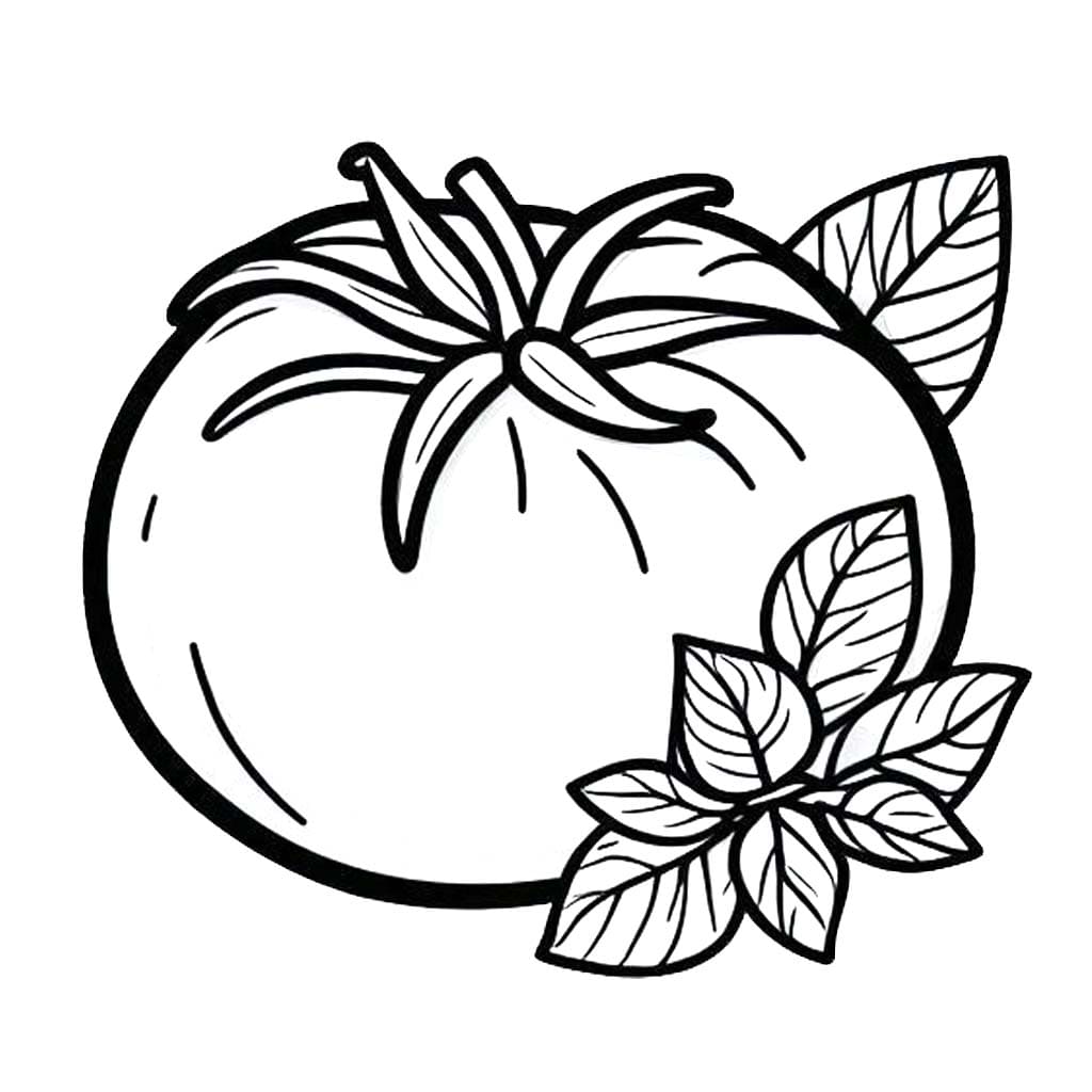 Kolorowanka Narysuj Pomidory prosty