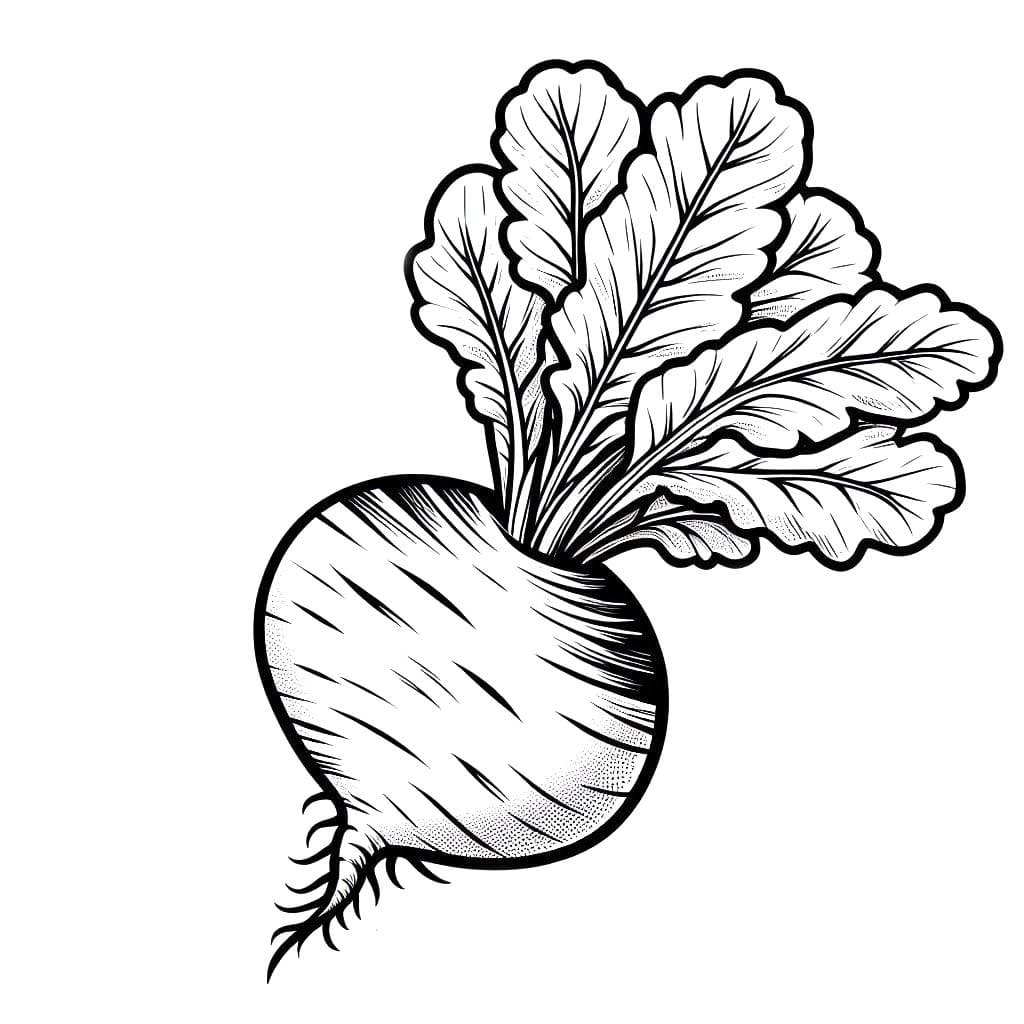 Kolorowanka Narysuj Rzepa bezpłatna podstawowy