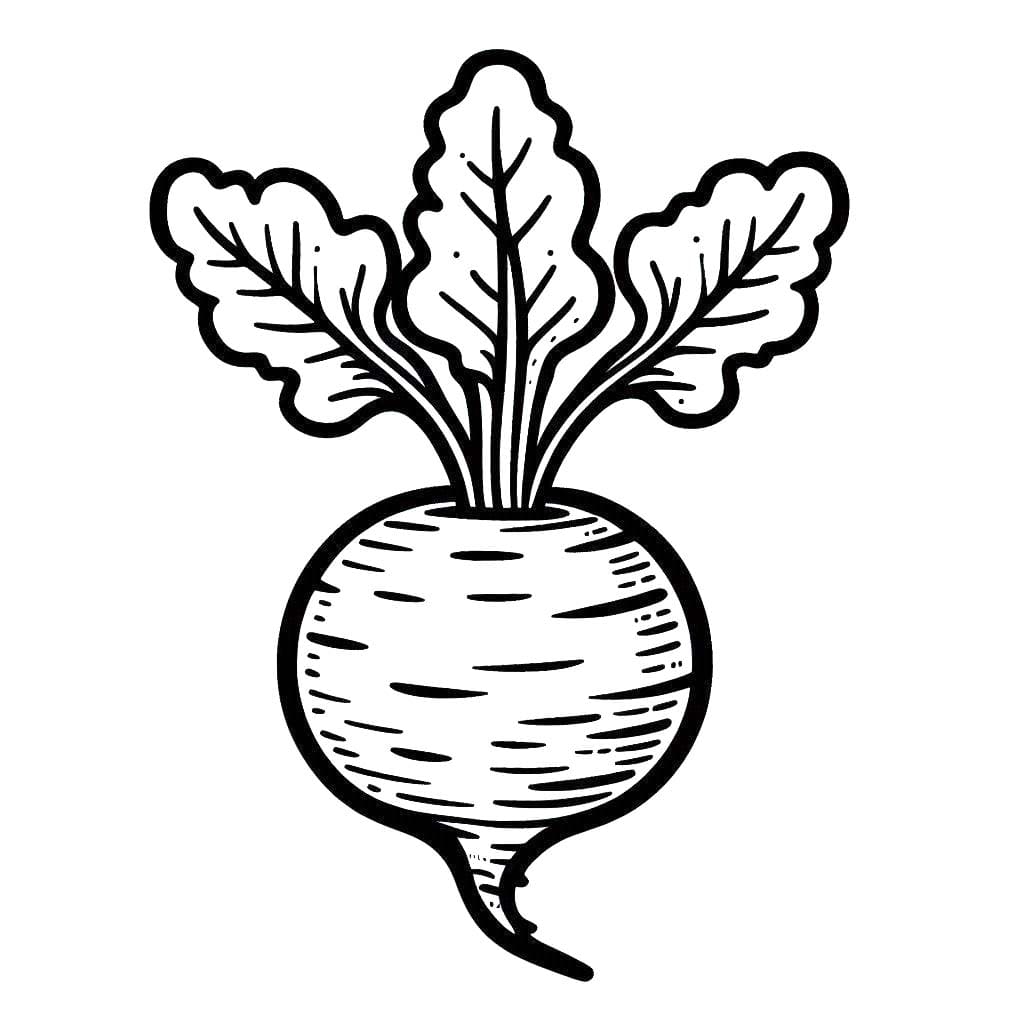 Kolorowanka Narysuj Rzepa łatwy