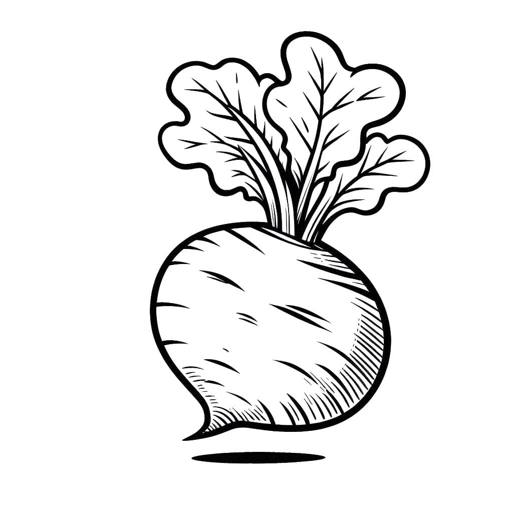 Kolorowanka Narysuj Rzepa podstawowy