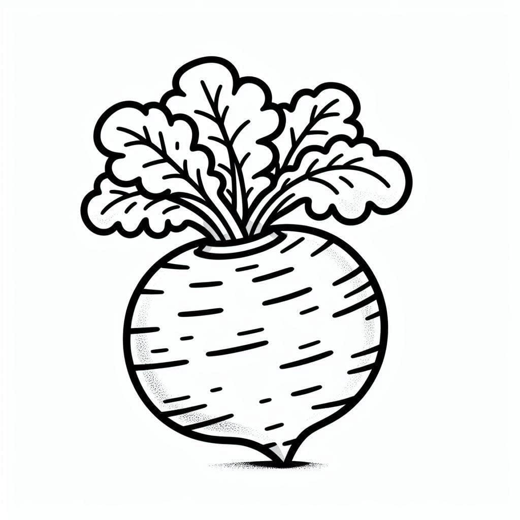 Kolorowanka Narysuj Rzepa prosty do druku