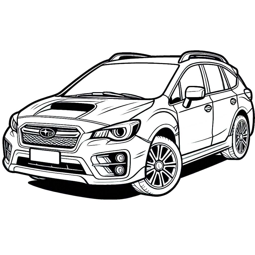 Kolorowanka Narysuj Subaru 1