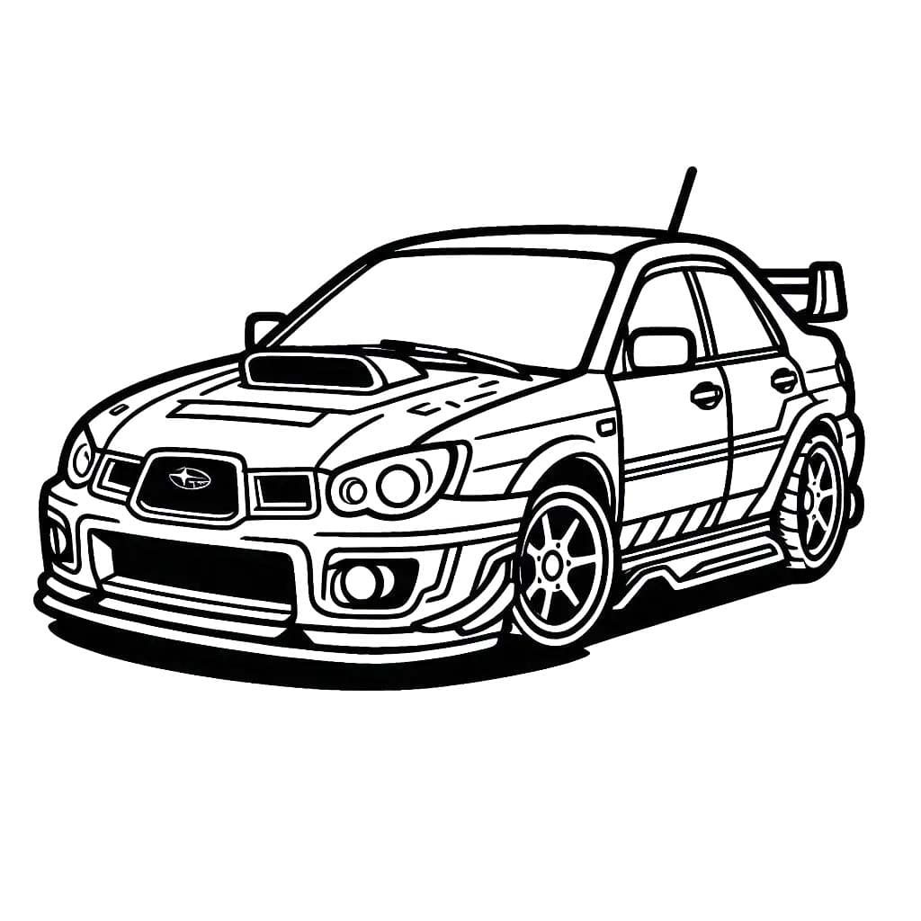 Kolorowanka Narysuj Subaru 4