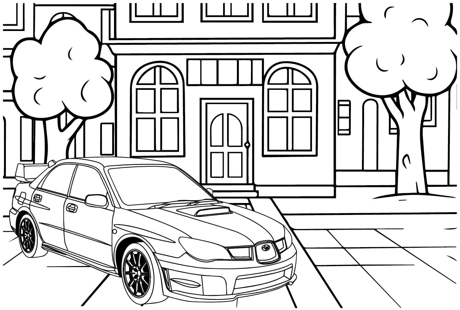 Kolorowanka Narysuj Subaru 6