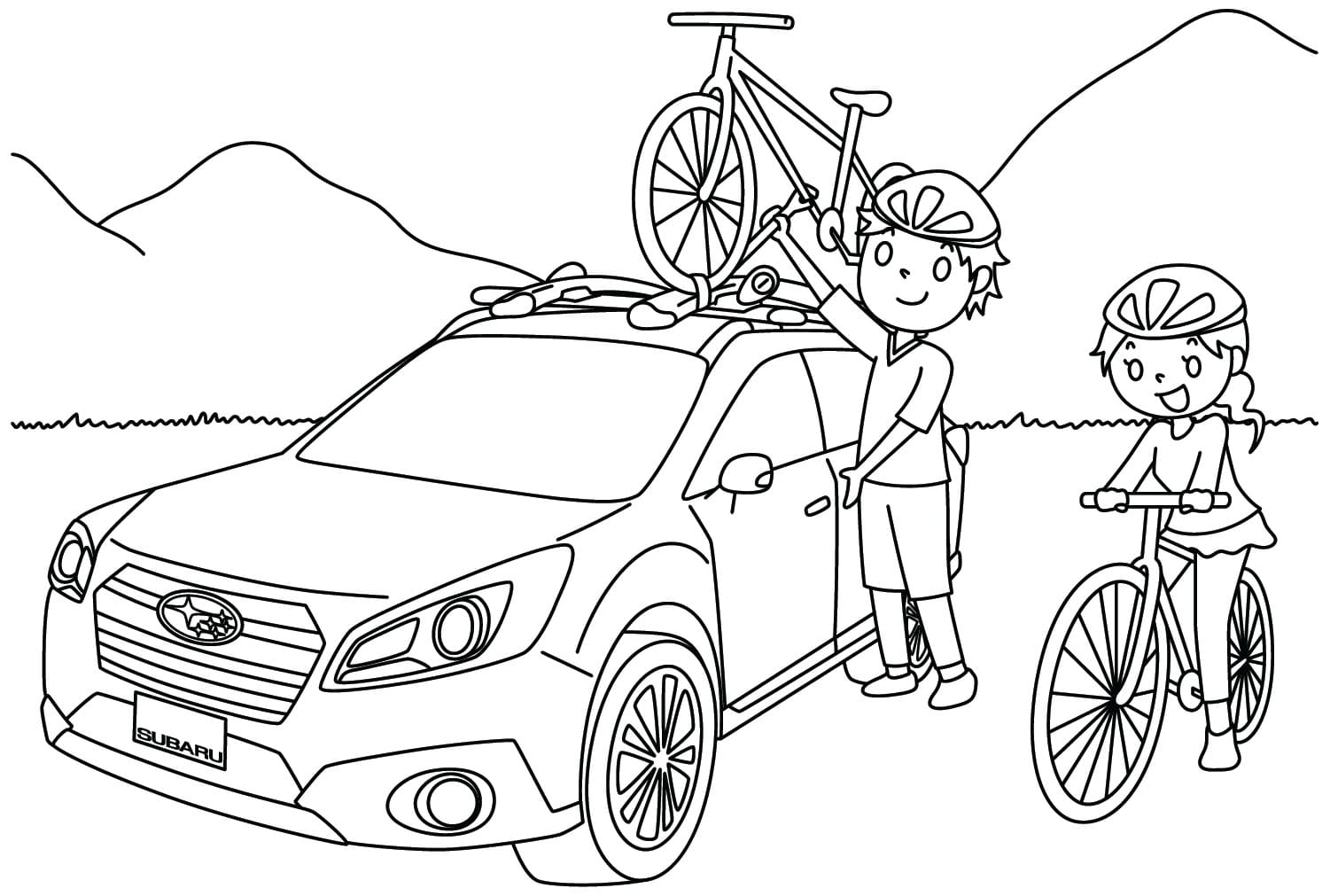 Kolorowanka Narysuj Subaru 7