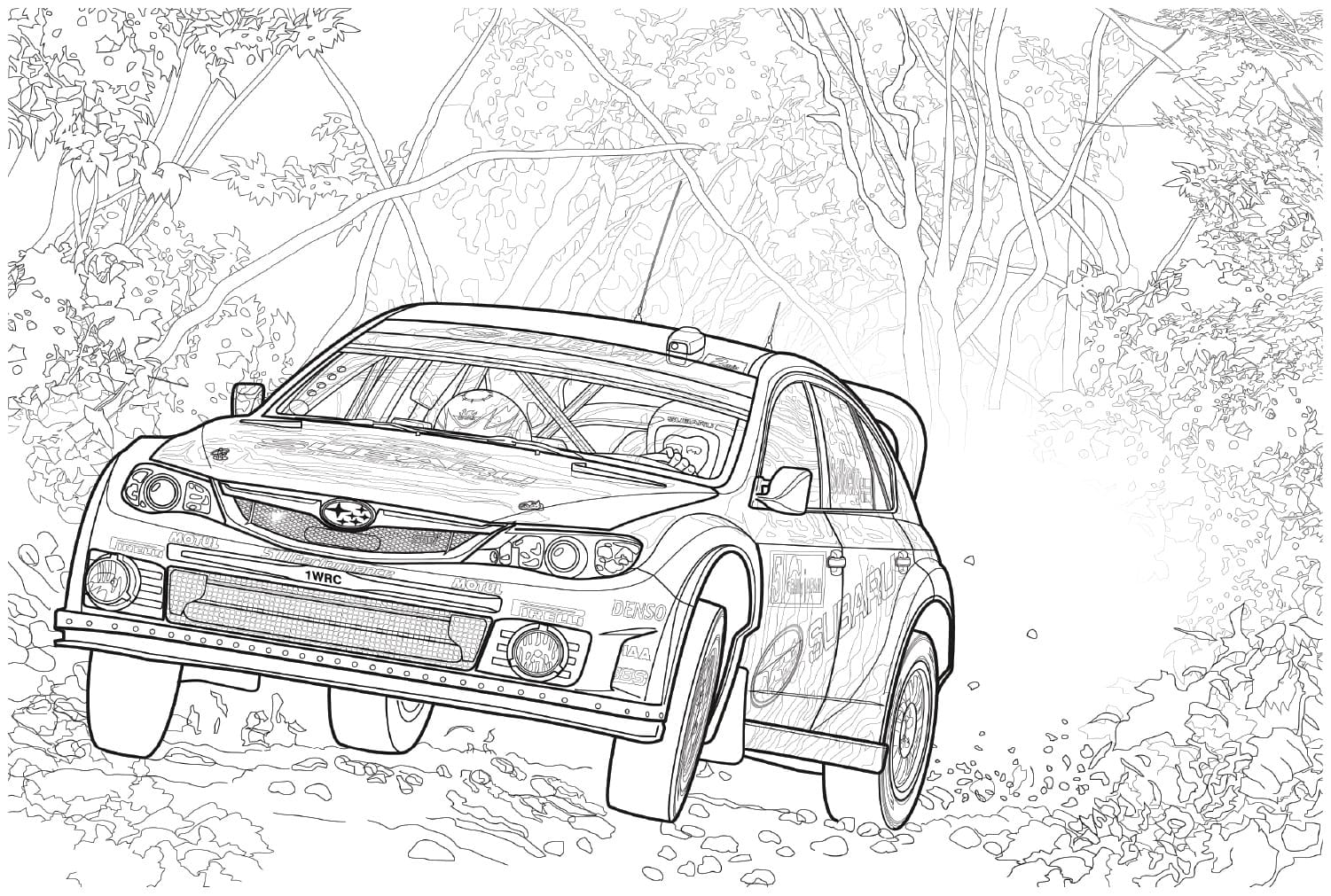Kolorowanka Narysuj Subaru bezpłatnie dla dzieci