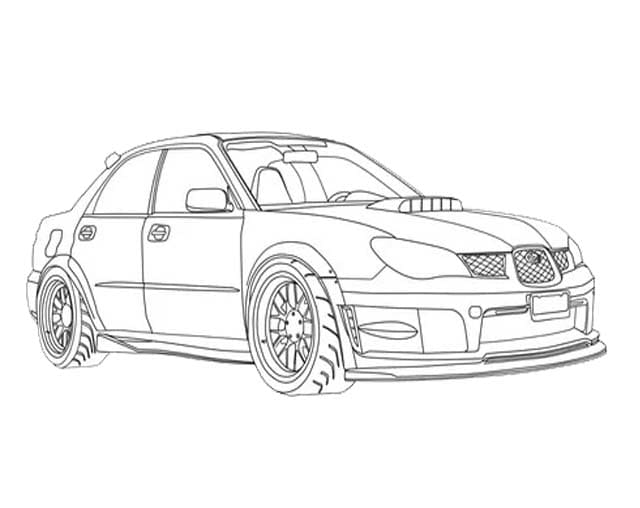 Kolorowanka Narysuj Subaru podstawowy do druku