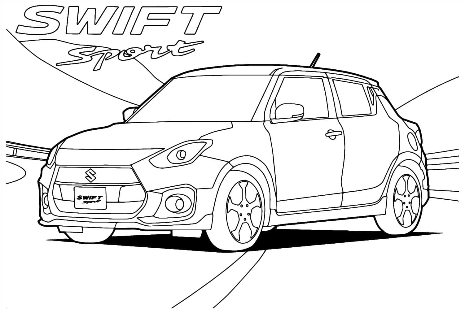 Kolorowanka Narysuj Suzuki 7