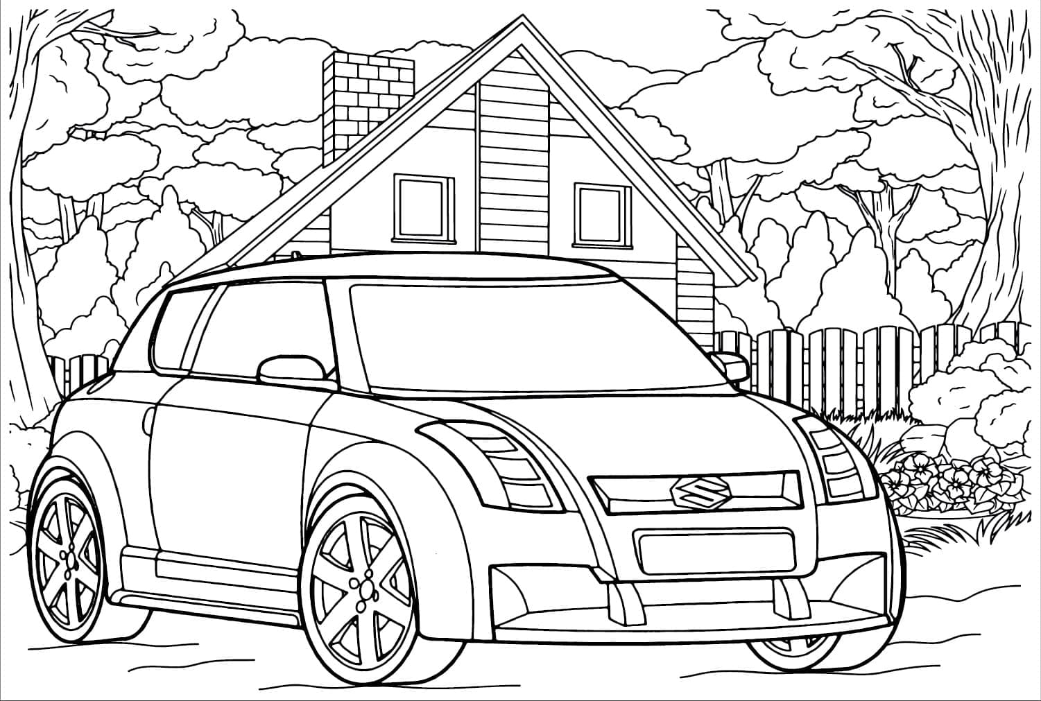 Kolorowanka Narysuj Suzuki 8