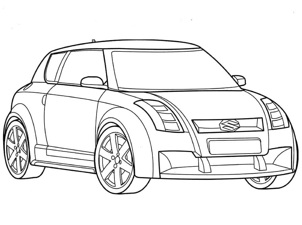 Kolorowanka Narysuj Suzuki łatwy