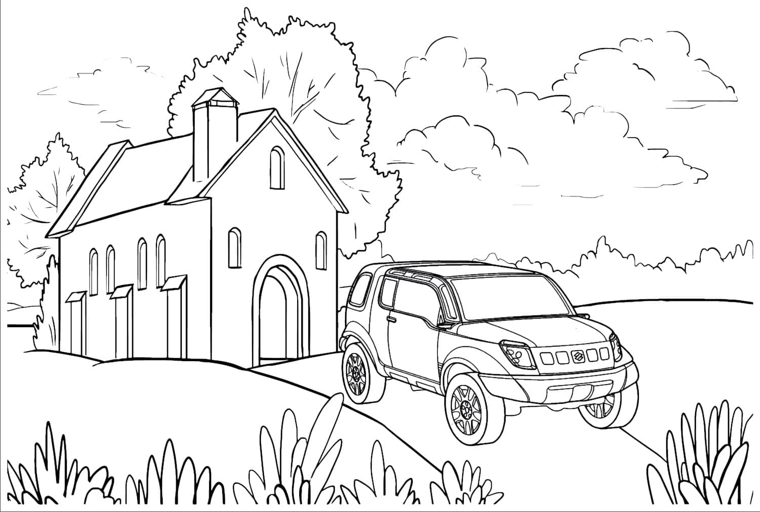 Kolorowanka Narysuj Suzuki wydruku