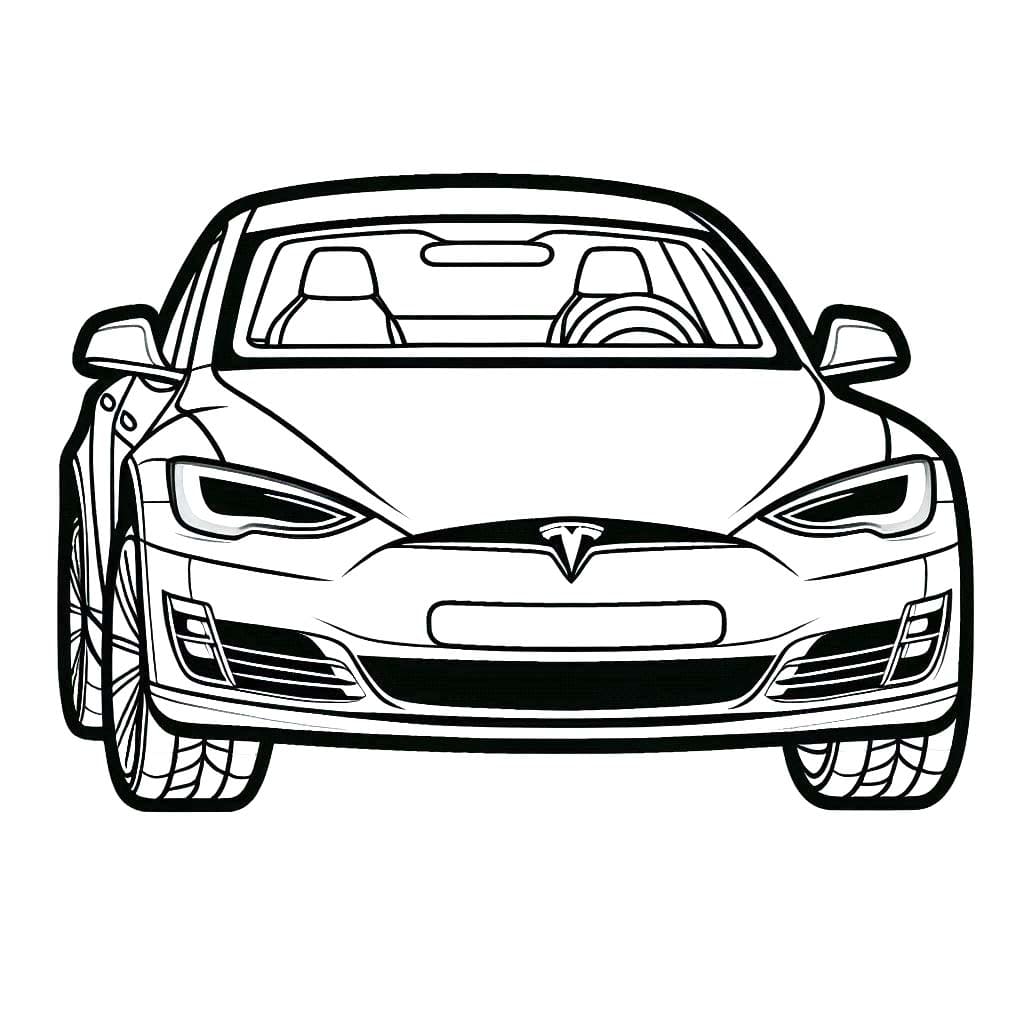 Kolorowanka Narysuj Tesla podstawowy