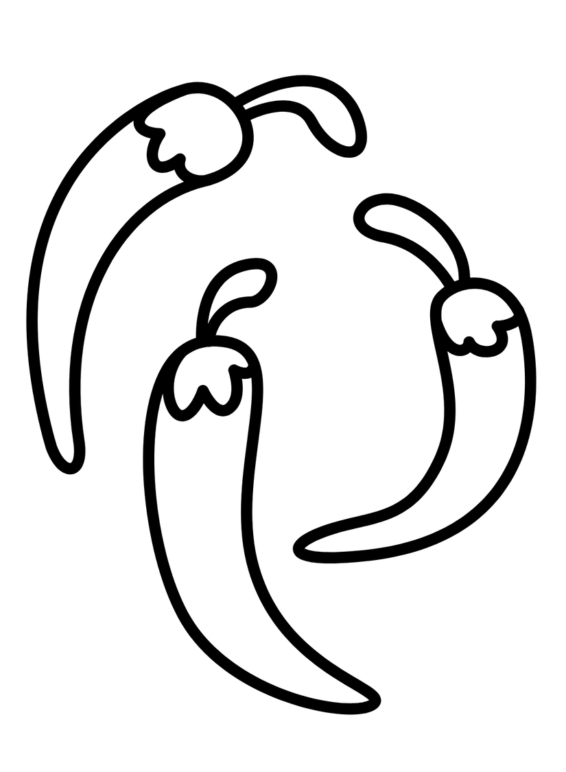 Kolorowanka Narysuj Trzy Papryka