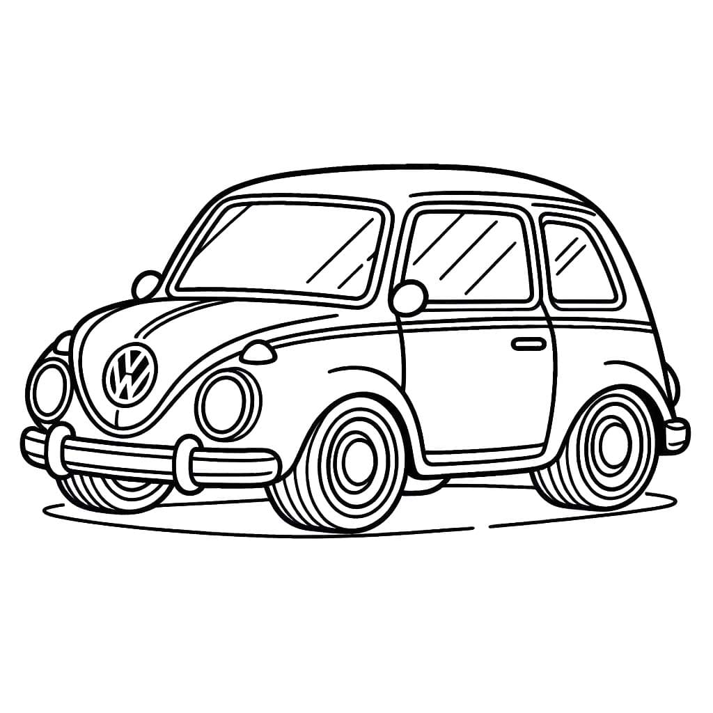 Kolorowanka Narysuj Volkswagen 1