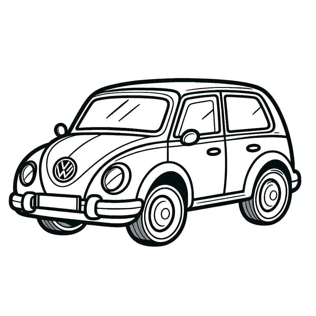 Kolorowanka Narysuj Volkswagen 5