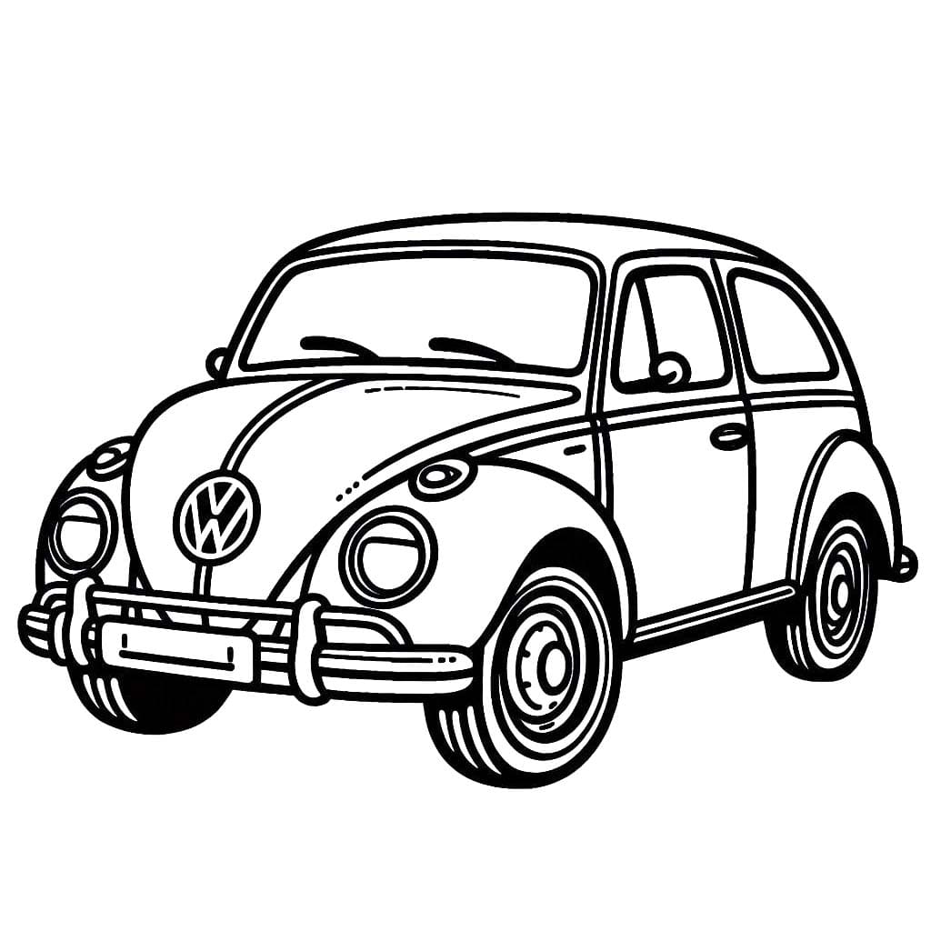 Kolorowanka Narysuj Volkswagen 6