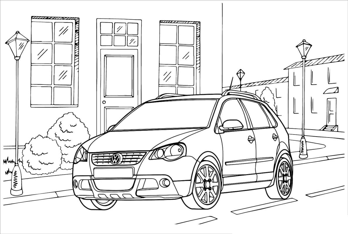 Kolorowanka Narysuj Volkswagen 7