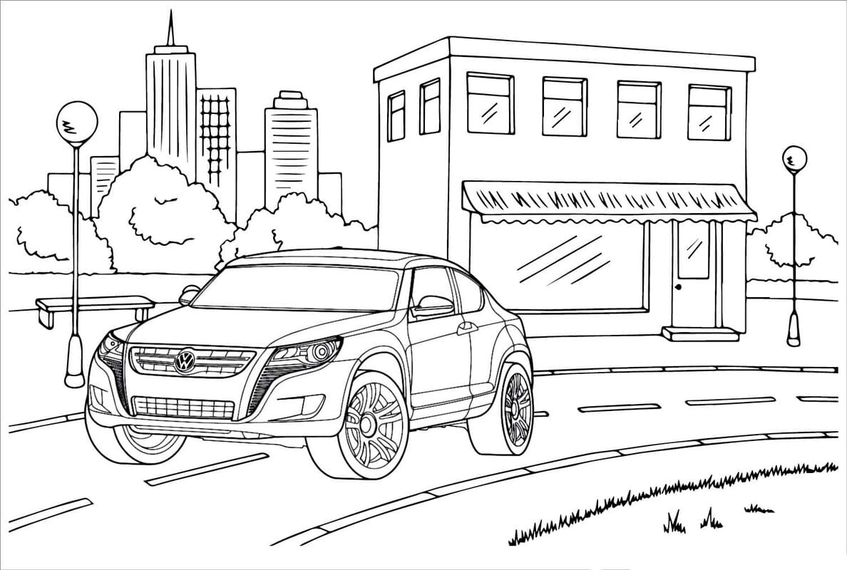 Kolorowanka Narysuj Volkswagen 8