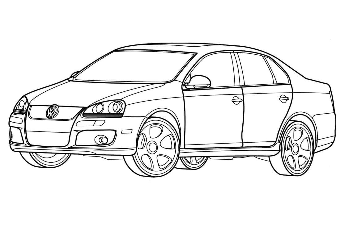 Kolorowanka Narysuj Volkswagen bezpłatna łatwy do druku