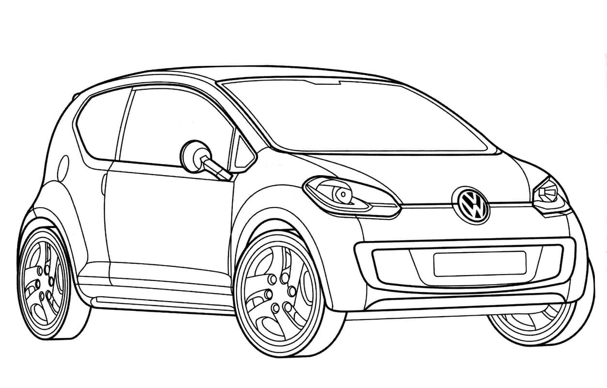 Kolorowanka Narysuj Volkswagen bezpłatna łatwy