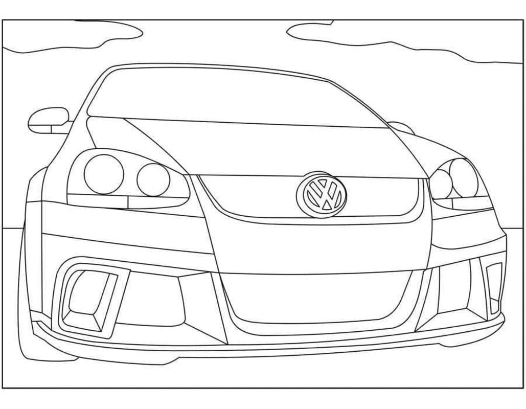 Kolorowanka Narysuj Volkswagen bezpłatnie dla dzieci