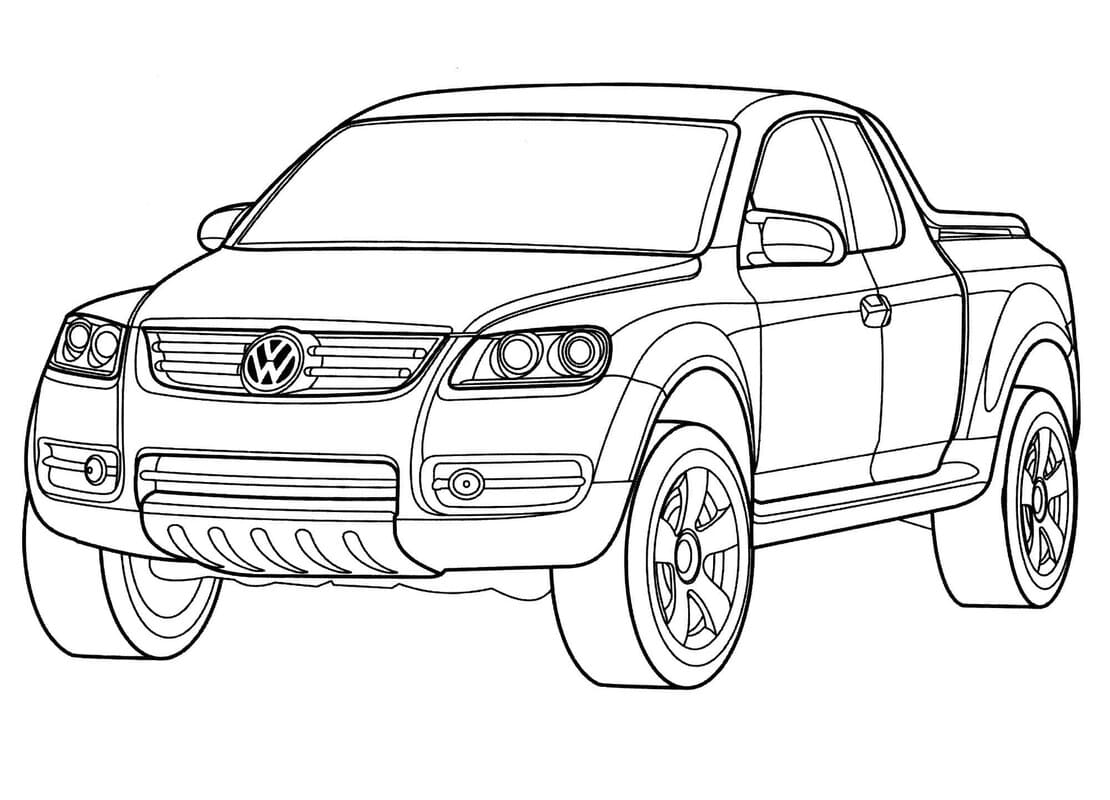 Kolorowanka Narysuj Volkswagen łatwy do druku
