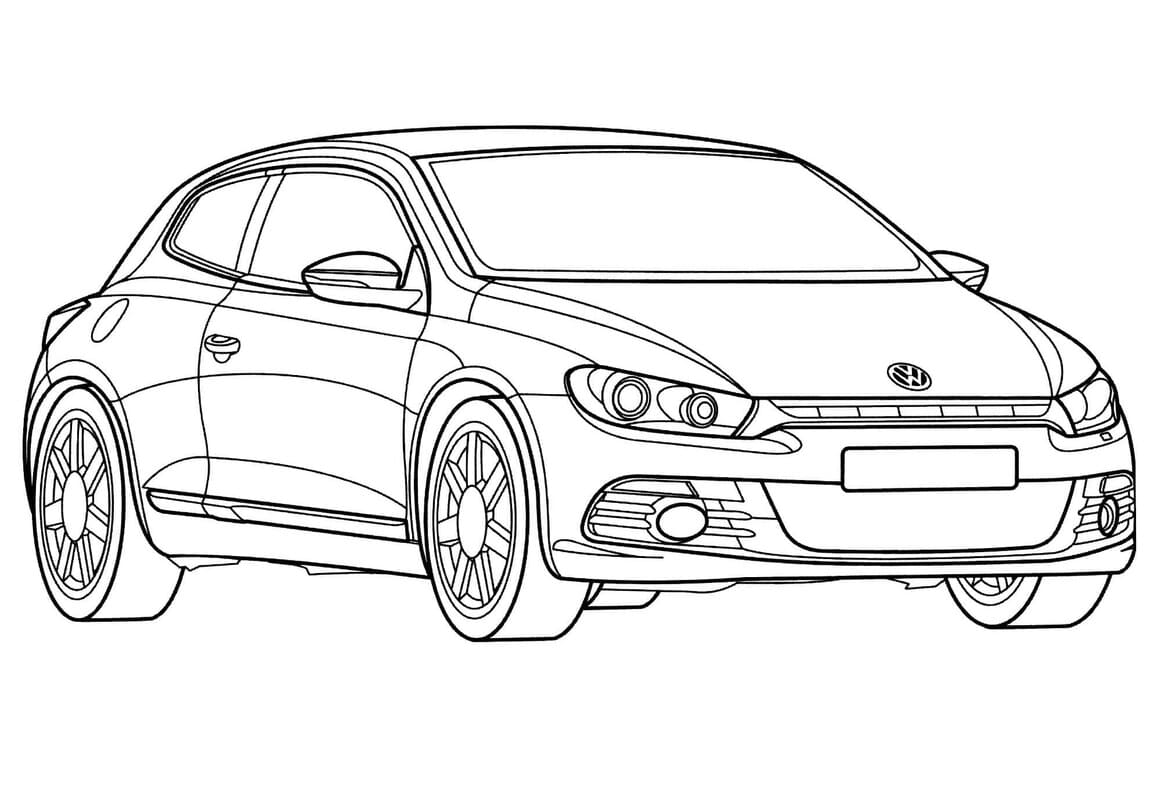 Kolorowanka Narysuj Volkswagen samochód
