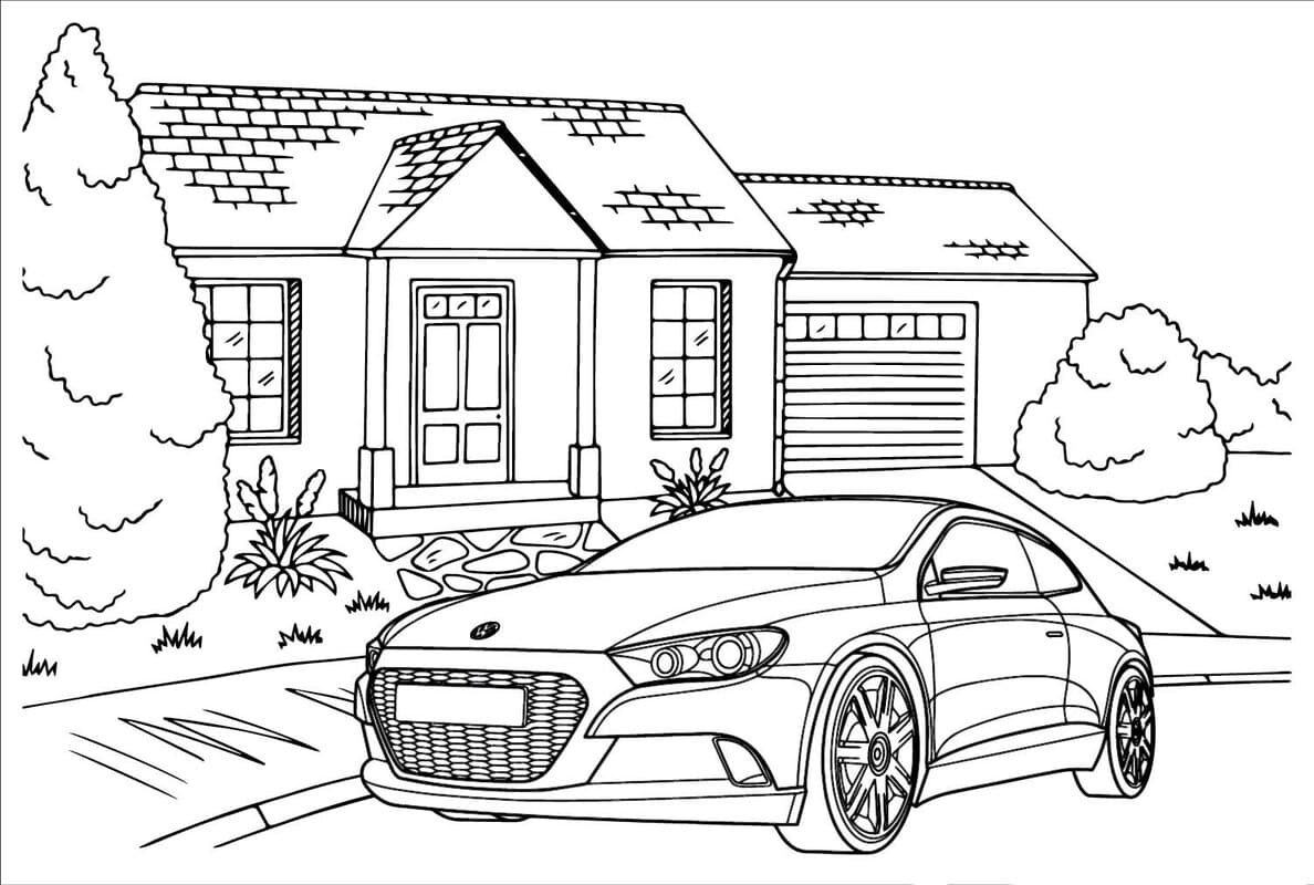 Kolorowanka Narysuj Volkswagen wydruku