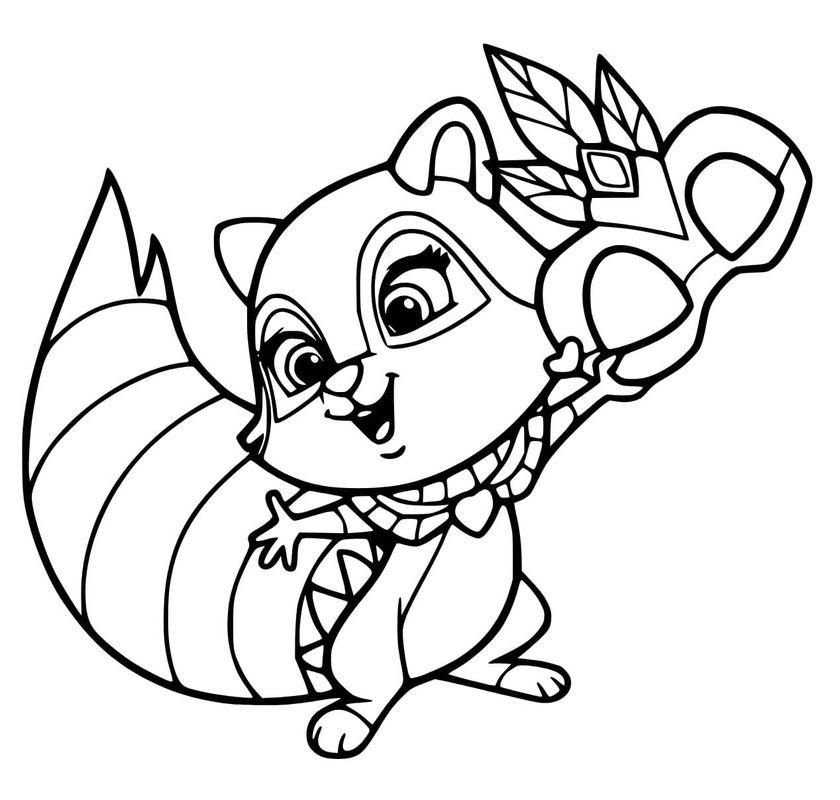 Kolorowanka Narysuj Windflower Palace Pets