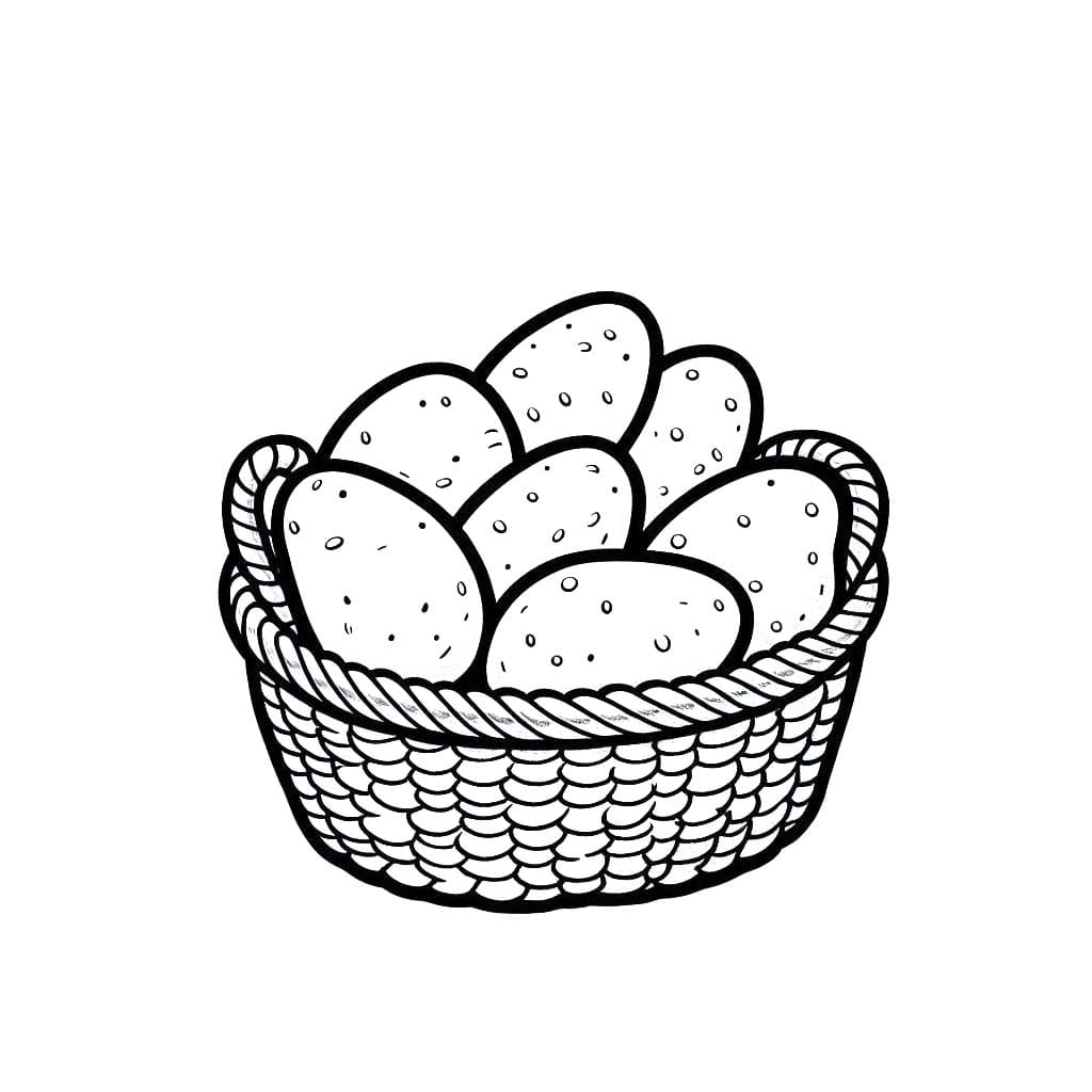 Kolorowanka Narysuj Ziemniaki bezpłatna łatwy