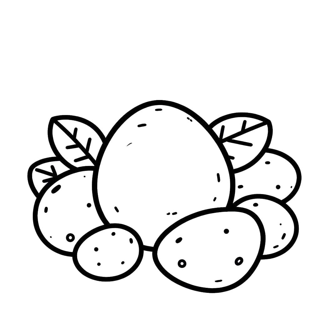 Kolorowanka Narysuj Ziemniaki bezpłatnie dla dzieci
