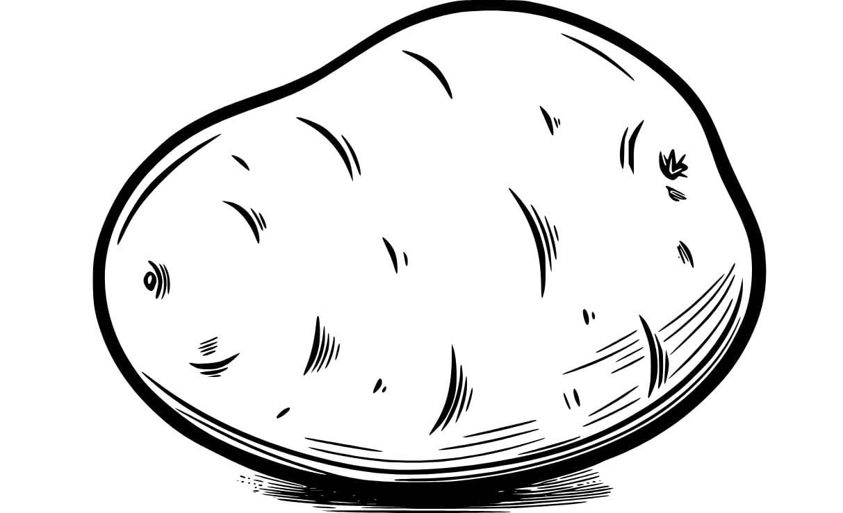 Kolorowanka Narysuj Ziemniaki do druku dla dzieci