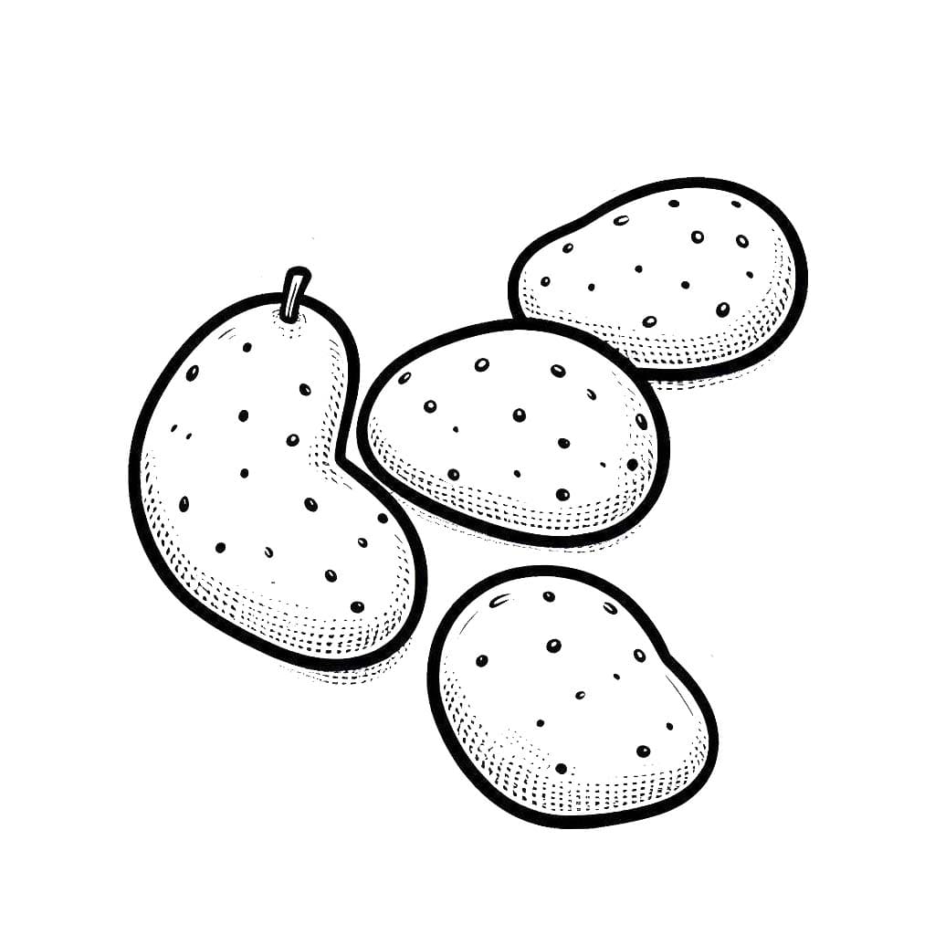 Kolorowanka Narysuj Ziemniaki do druku
