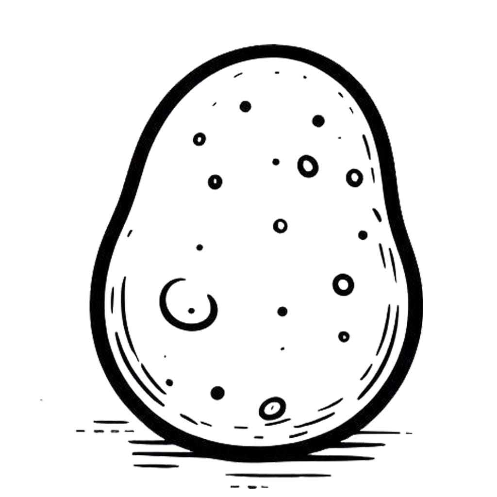 Kolorowanka Narysuj Ziemniaki prosty do druku