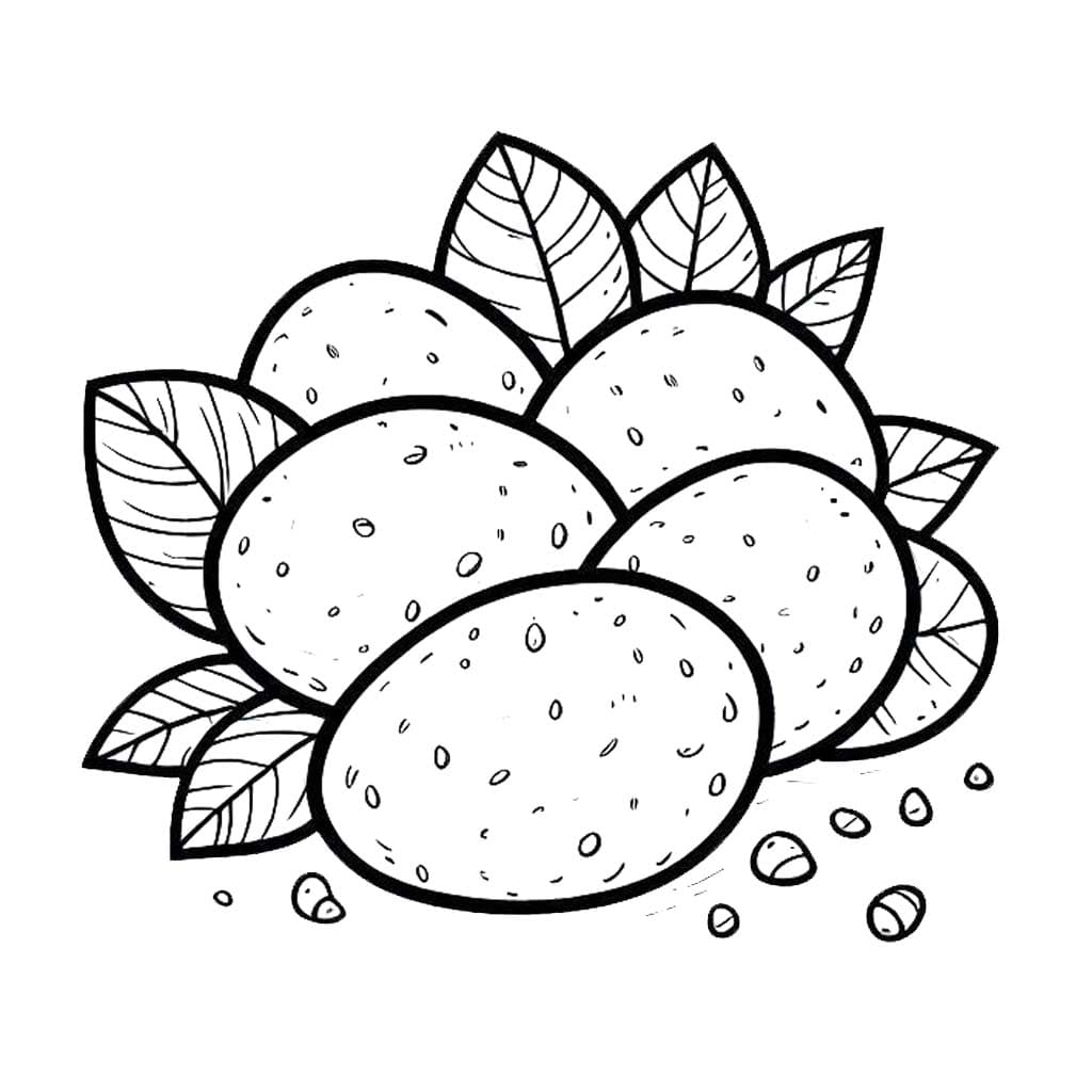 Kolorowanka Narysuj Ziemniaki prosty