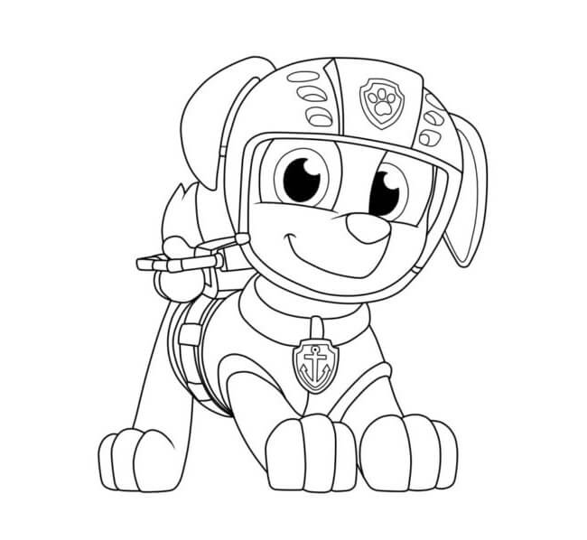 Kolorowanka Narysuj Zuma Psi Patrol bezpłatny