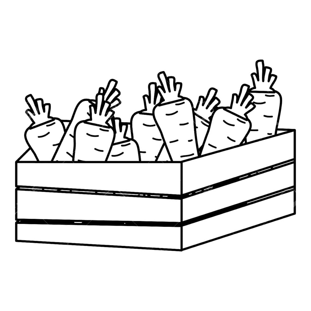 Kolorowanka Narysuj skrzynka Marchewki