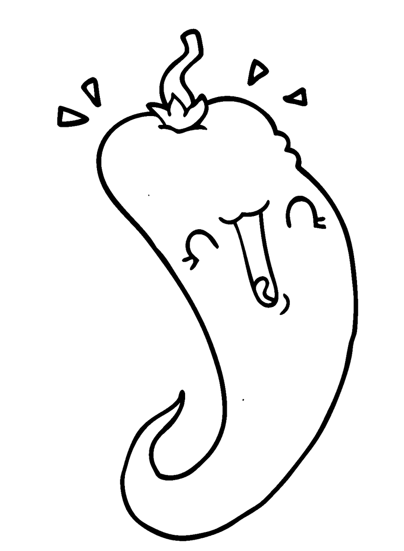 Kolorowanka Papryka bezpłatnie do druku dla dzieci