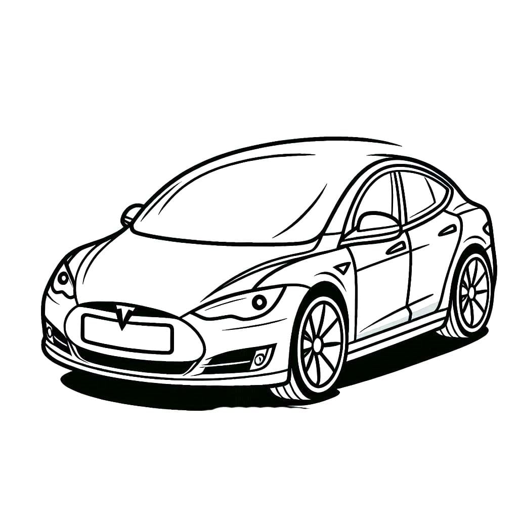 Kolorowanka Tesla bezpłatny