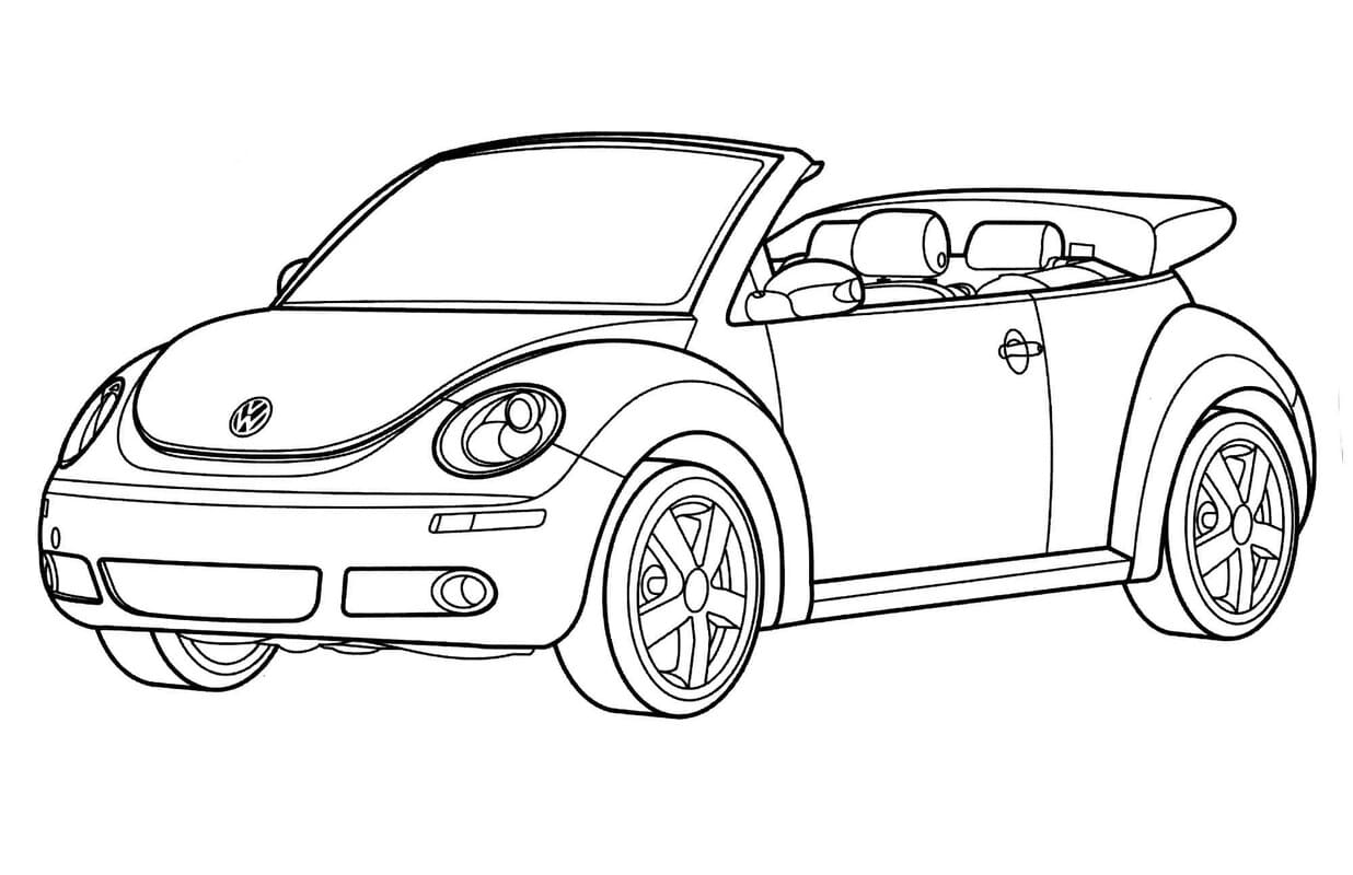 Kolorowanka Volkswagen bezpłatna podstawowy do druku