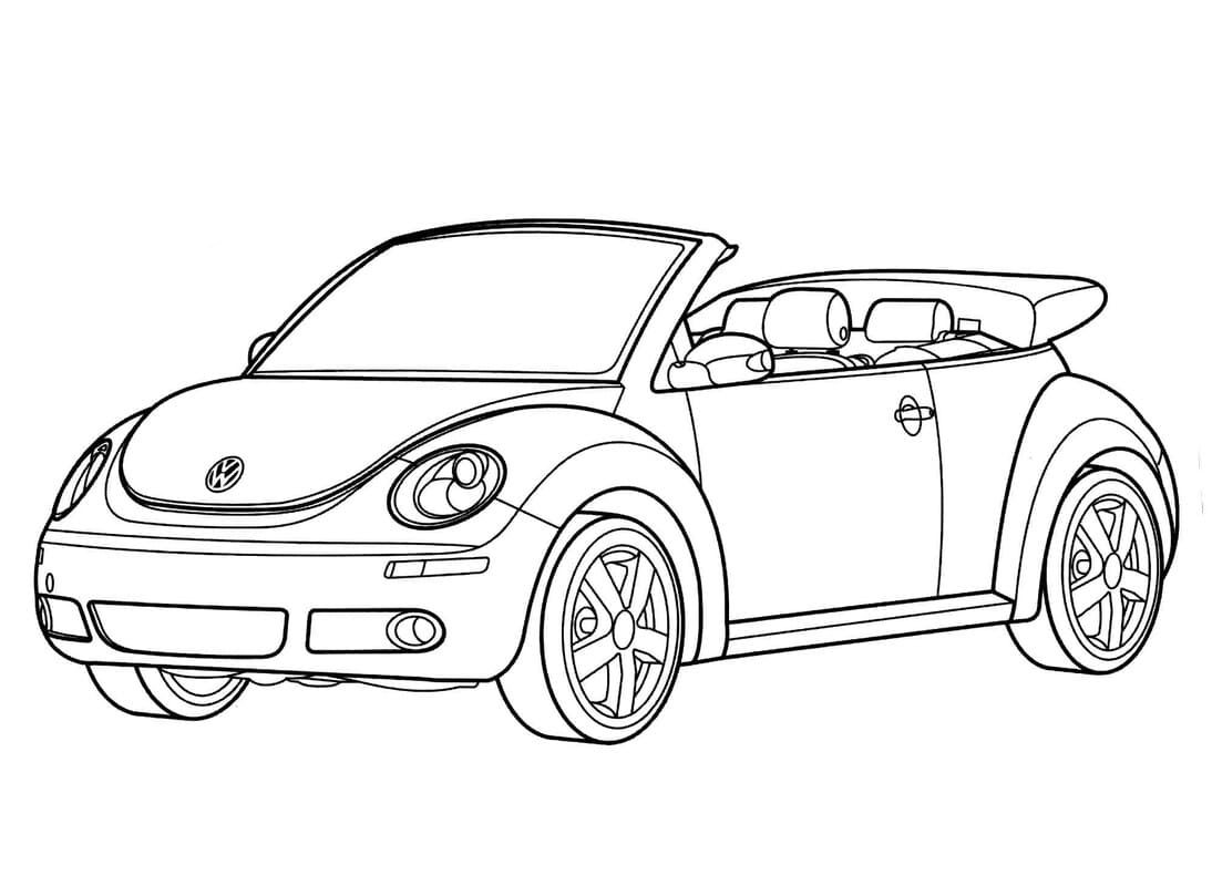 Kolorowanka Volkswagen bezpłatna prosty do druku