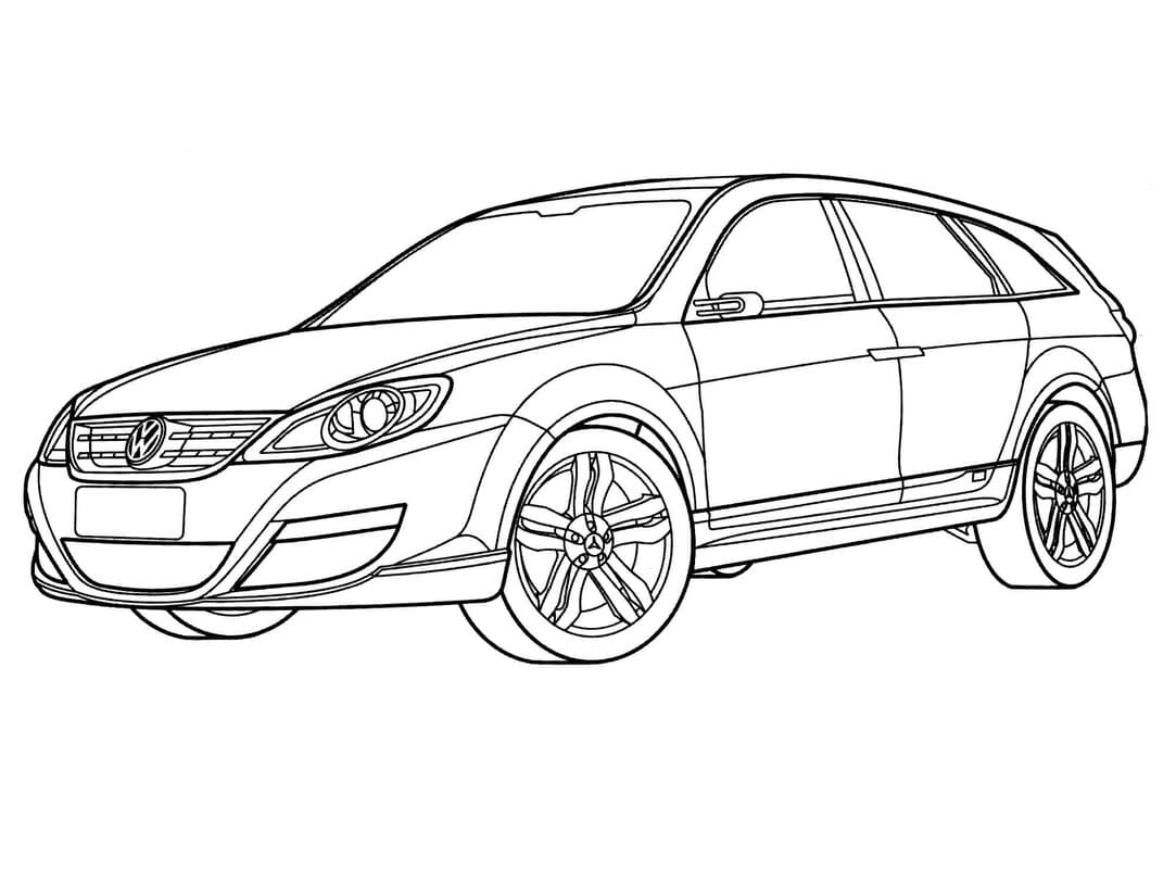 Kolorowanka Volkswagen bezpłatna prosty
