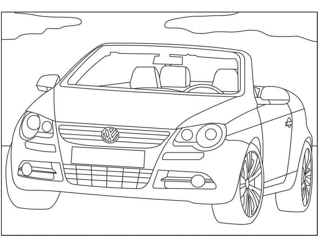 Kolorowanka Volkswagen bezpłatnie dla dzieci