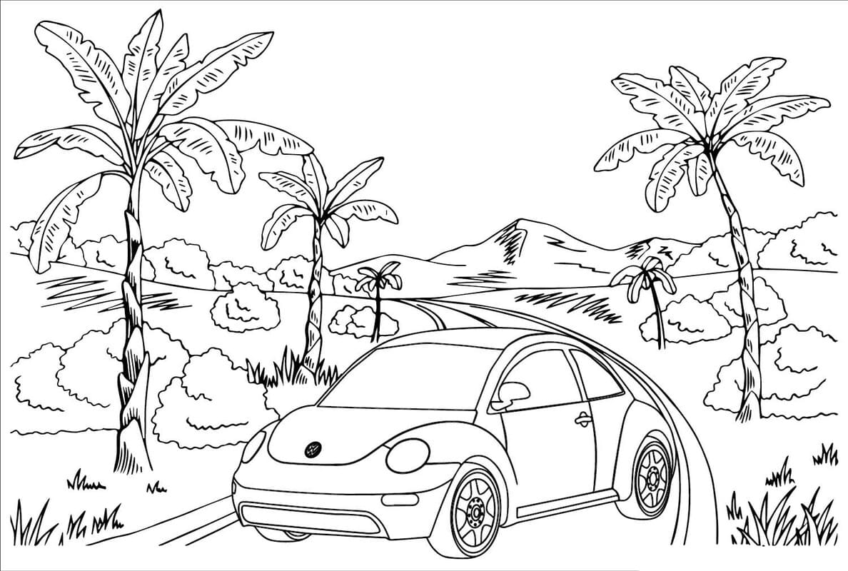 Kolorowanka Volkswagen bezpłatny wydruku