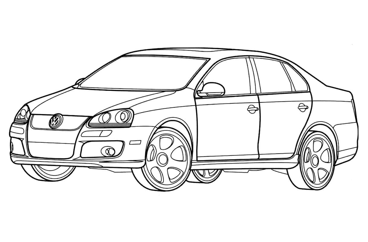 Kolorowanka Volkswagen podstawowy do druku