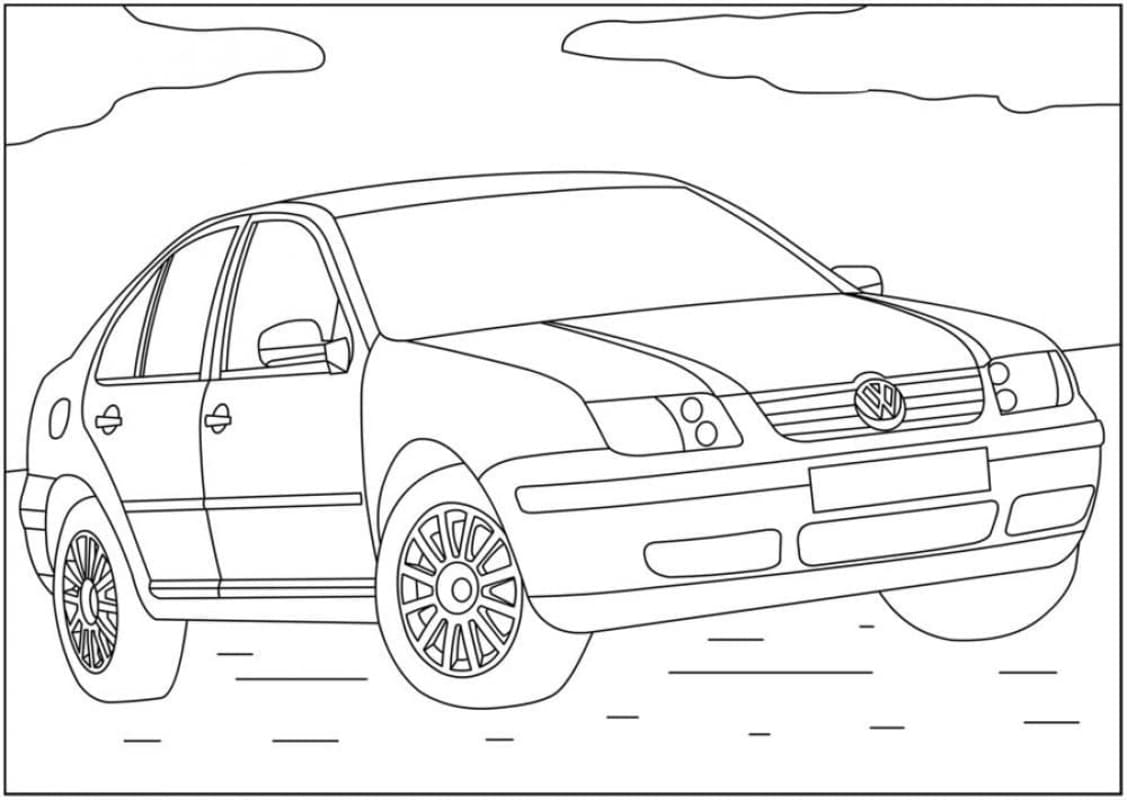 Kolorowanka Volkswagen prosty do druku