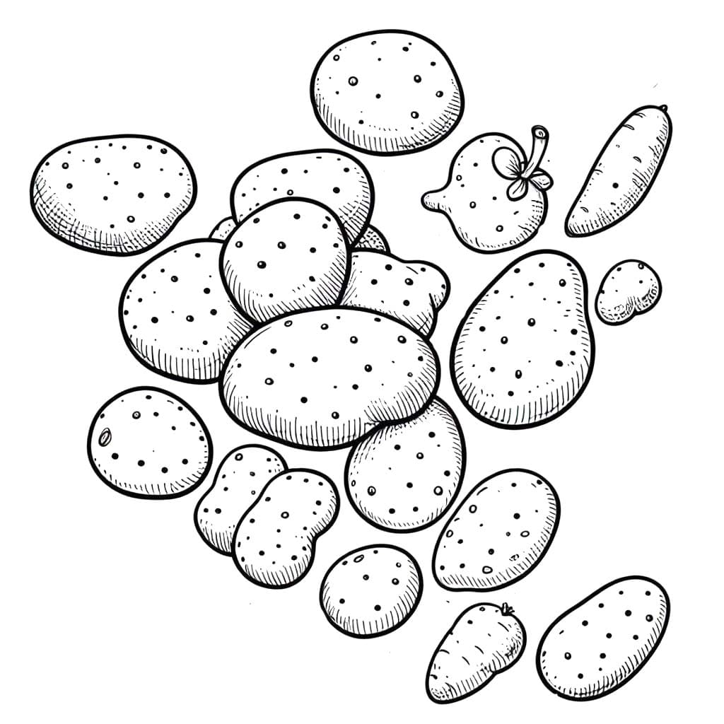 Kolorowanka Ziemniaki bezpłatnie dla dzieci